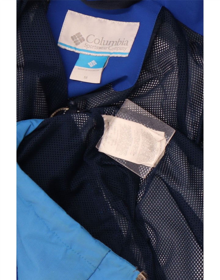 COLUMBIA Chaqueta impermeable con capucha Omni-Tech para hombre UK 38 Azul medio Colorblock