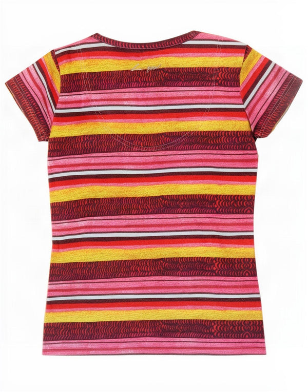Desigual Mujer Camiseta Gráfica Top UK 40 Grande Multicolor Floral