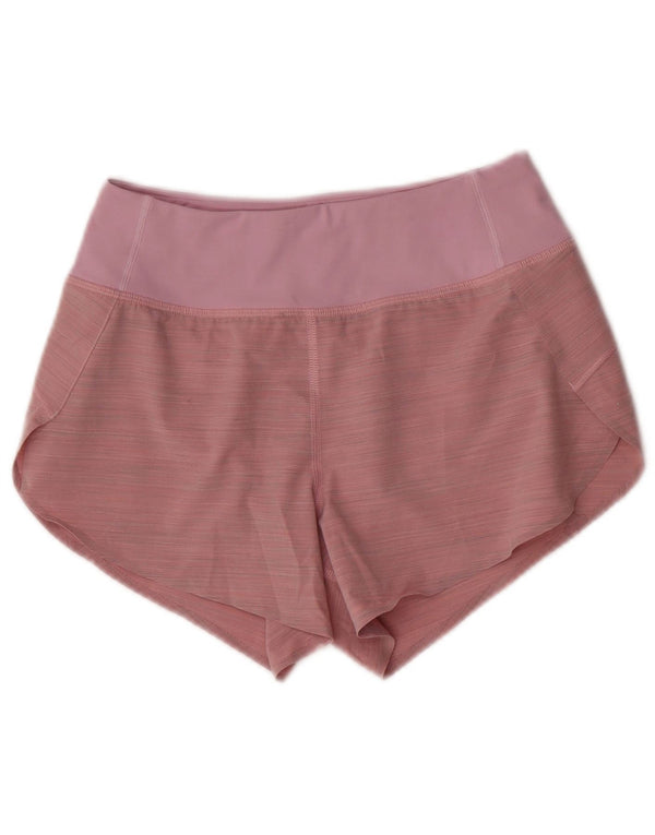 Pantalones cortos deportivos para mujer Athleta UK 2 2XS Nylon rosa