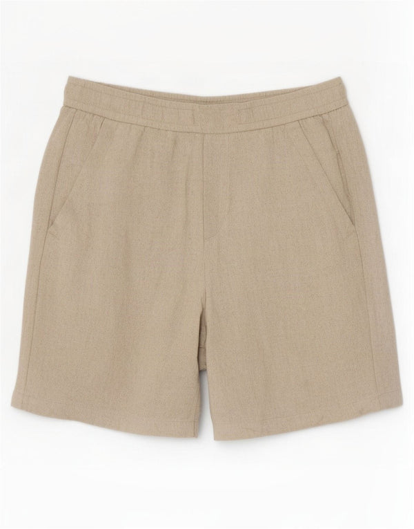 Zara Hombre Pantalones Cortos Casuales Mediano W31 Beige