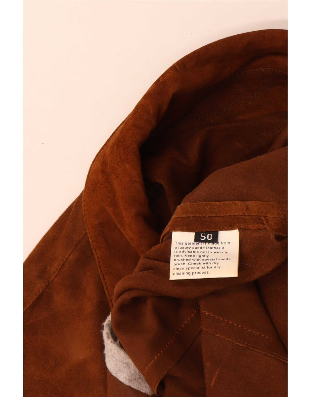 Chaqueta de ante vintage para mujer IT 50 XL cuero beige