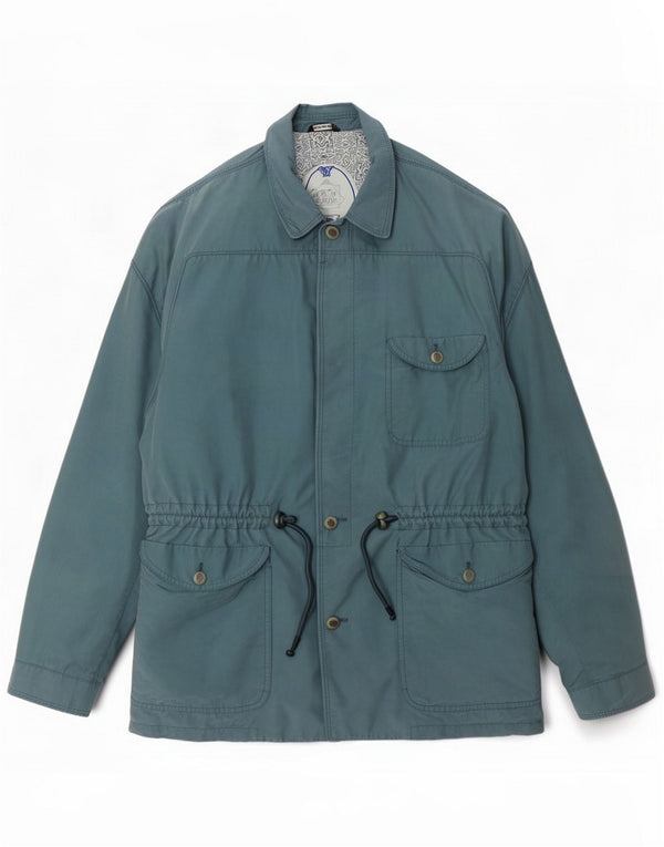 Chaqueta utilitaria vintage para hombre Poliéster verde medio