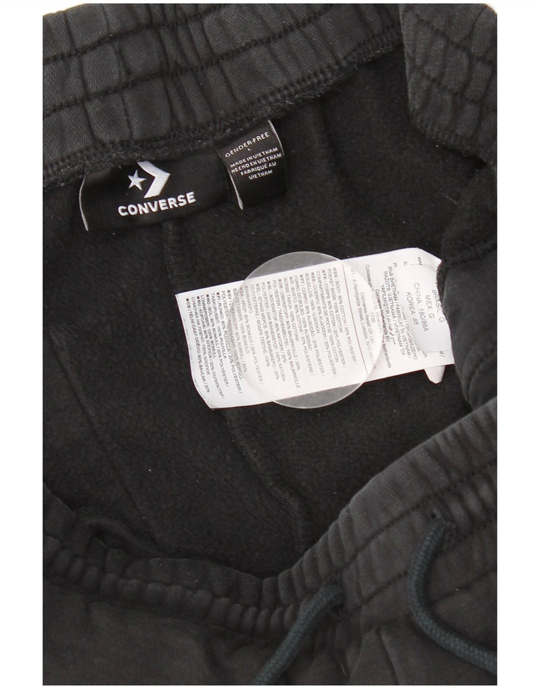 Converse Hombre Graphic Chándal Pantalones Joggers Grande Algodón Negro