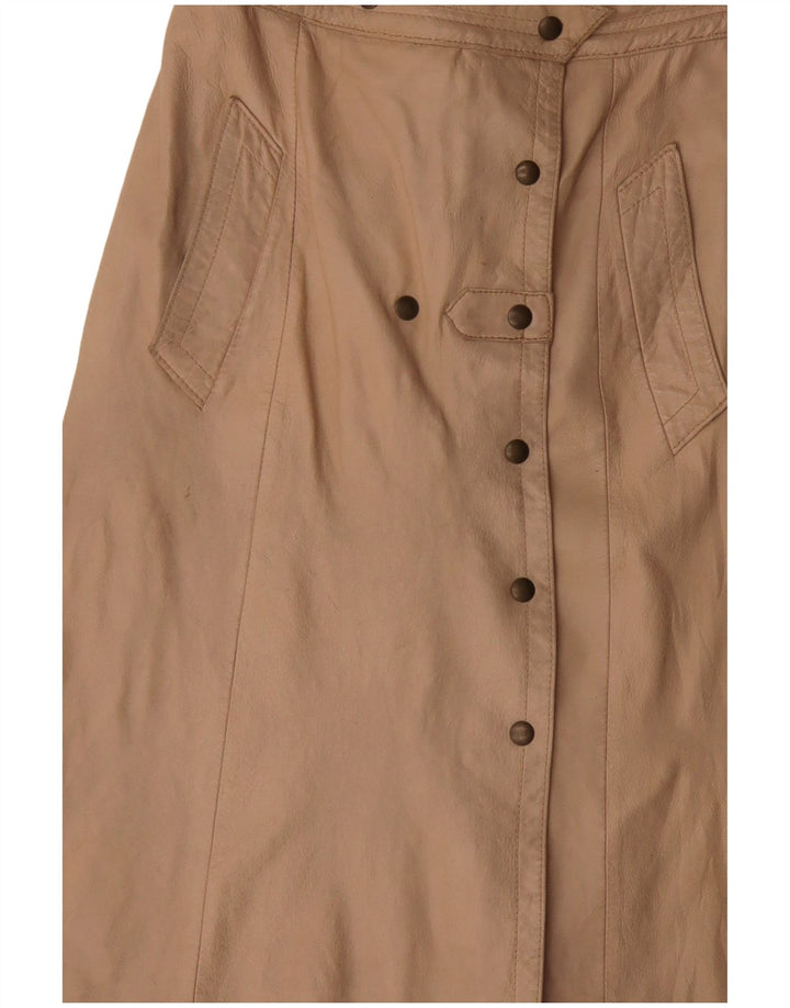 Falda de cuero para mujer VINTAGE W30 Beige medio