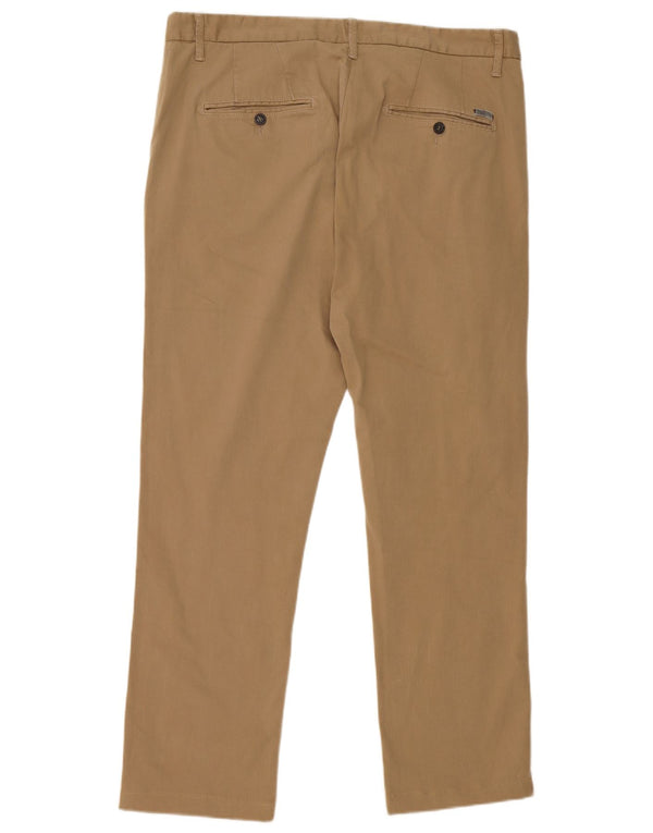 Zara Hombre Pantalón Chino Recto EU 48 XL W38 L29 Beige