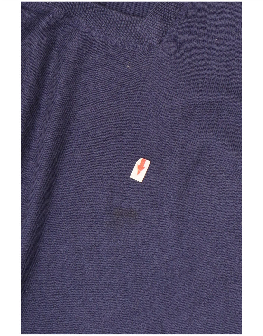 Gas Jersey con Cuello en V para Hombre Jersey Grande de algodón Azul