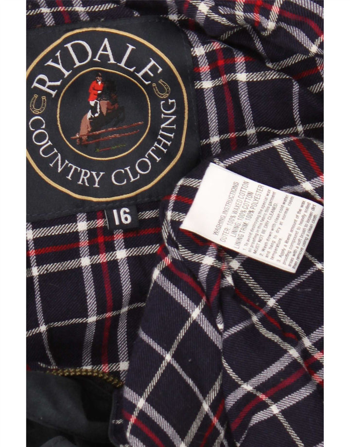 Rydale Chaqueta de algodón encerado para mujer Reino Unido 46 Grande Azul marino