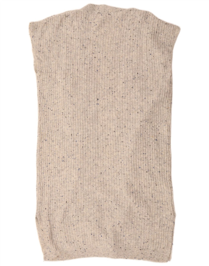 Marks & Spencer Suéter tipo cárdigan sin mangas para mujer UK 44 Gris medio
