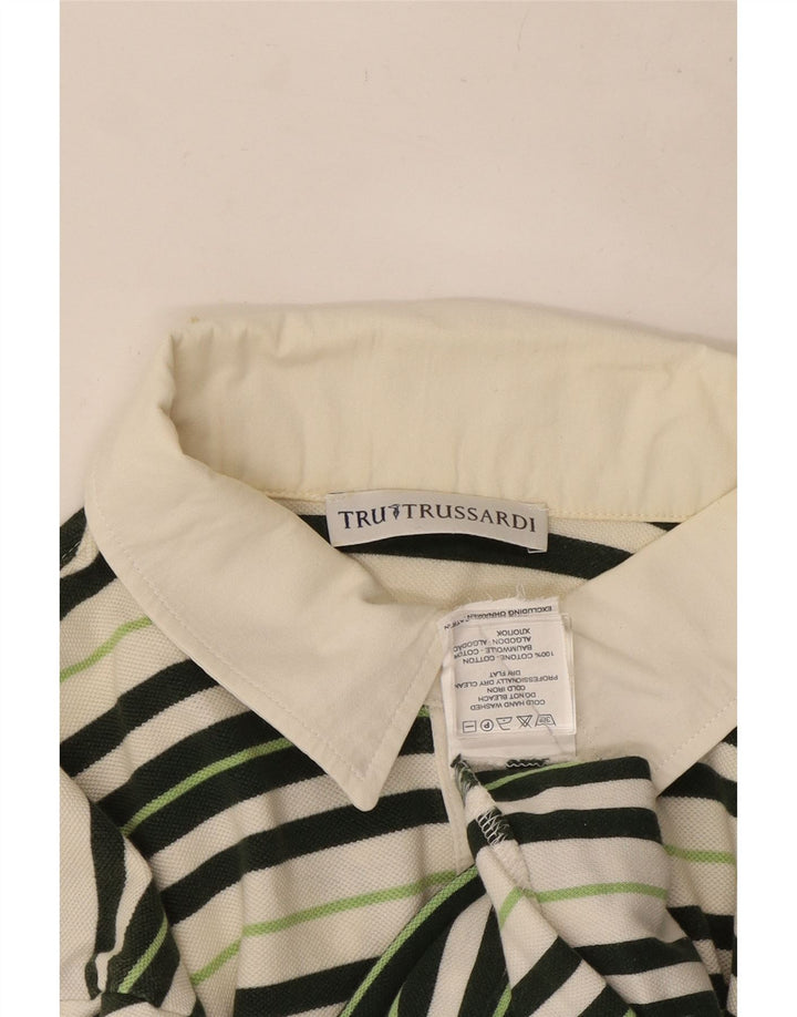 Polo Trussardi Hombre De Algodón Rayas Mediano Multicolor