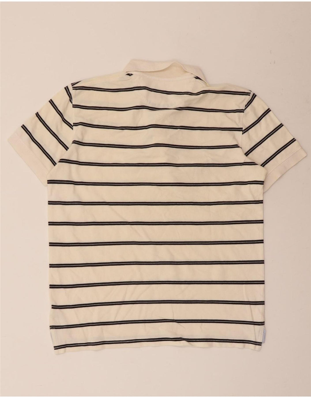 Polo Massimo Dutti Hombre Algodón Rayas Blanco Roto Medio