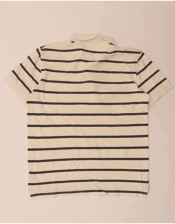 Polo Massimo Dutti Hombre Algodón Rayas Blanco Roto Medio