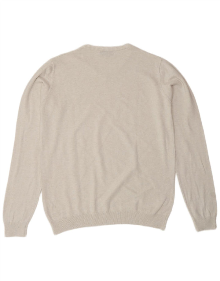 Charro - Jersey con cuello en V para hombre, talla pequeña, algodón blanco