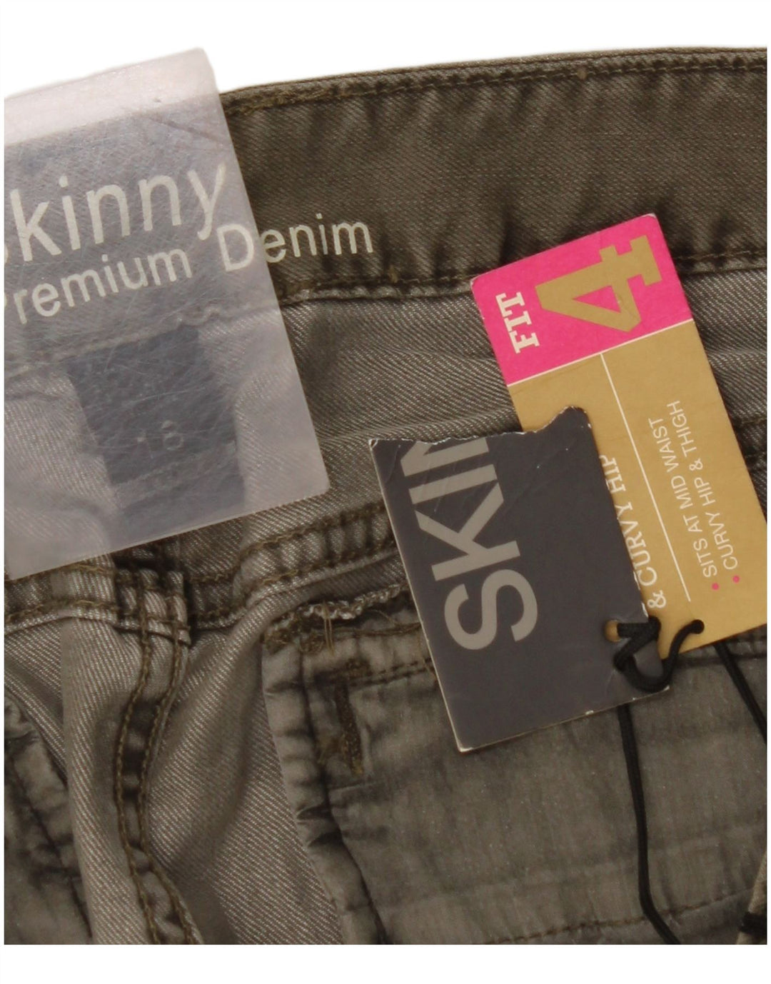 MOSSIMO Pantalones cargo con curvas de talle medio para mujer US 18 2XL W42 L33 Caqui