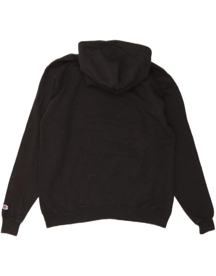 CHAMPION Sudadera con capucha para hombre Jersey grande de algodón negro