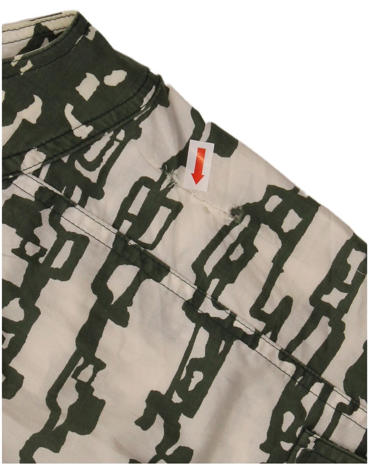 MARELLA Vestido camisero sin mangas para mujer UK 40 Verde medio Geométrico