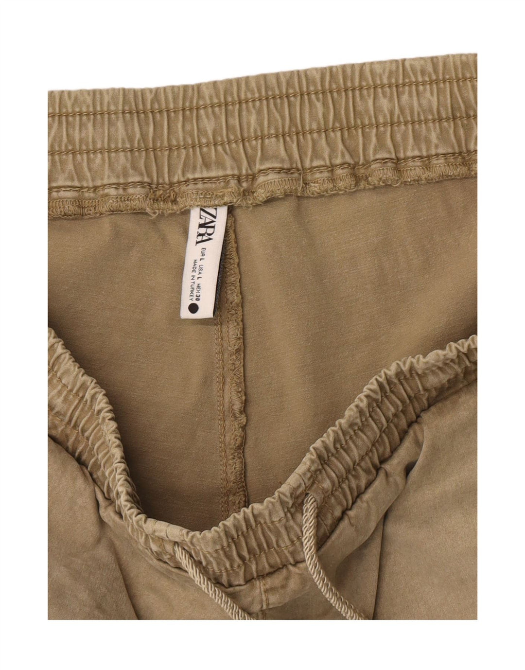 Zara Mujer Pantalones Joggers Grande W30 L26 Caqui