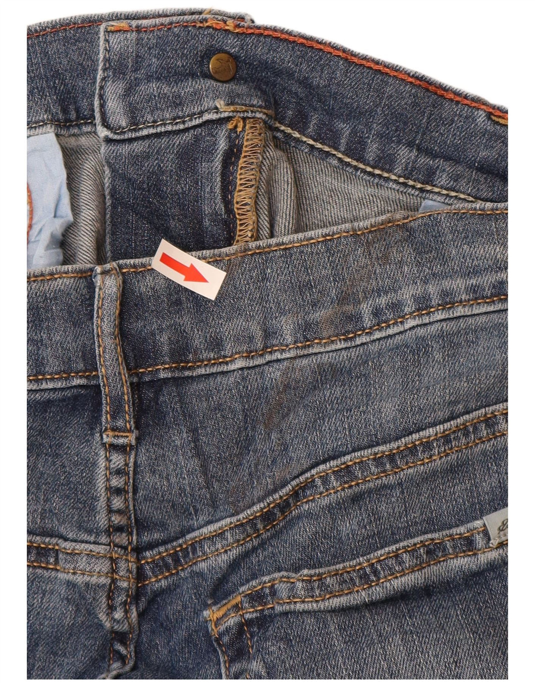 Eddie Bauer Jeans ajustados para mujer US 10 Large W32 L30 Algodón azul