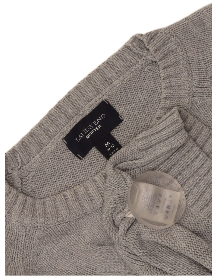 Lands End Suéter tipo jersey para mujer Drifter con cuello barco Reino Unido 10/12 Gris medio