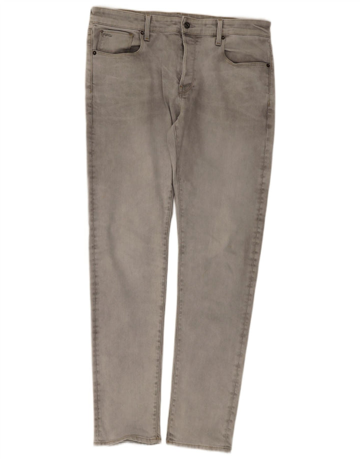 Vaqueros G-Star Hombre 3301 Slim W36 L36 Algodón Gris