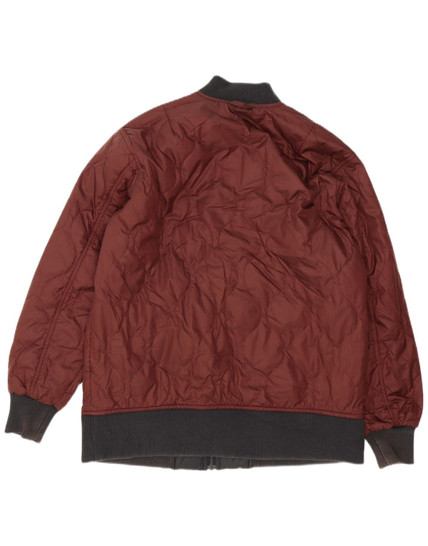 Adidas Chaqueta Acolchada Suelta para Mujer UK 12/14 Medium Borgoña Deportes