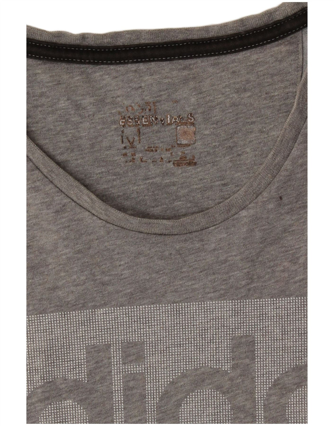 Adidas Hombre Camiseta Gráfica Top Gris Medio Colorblock