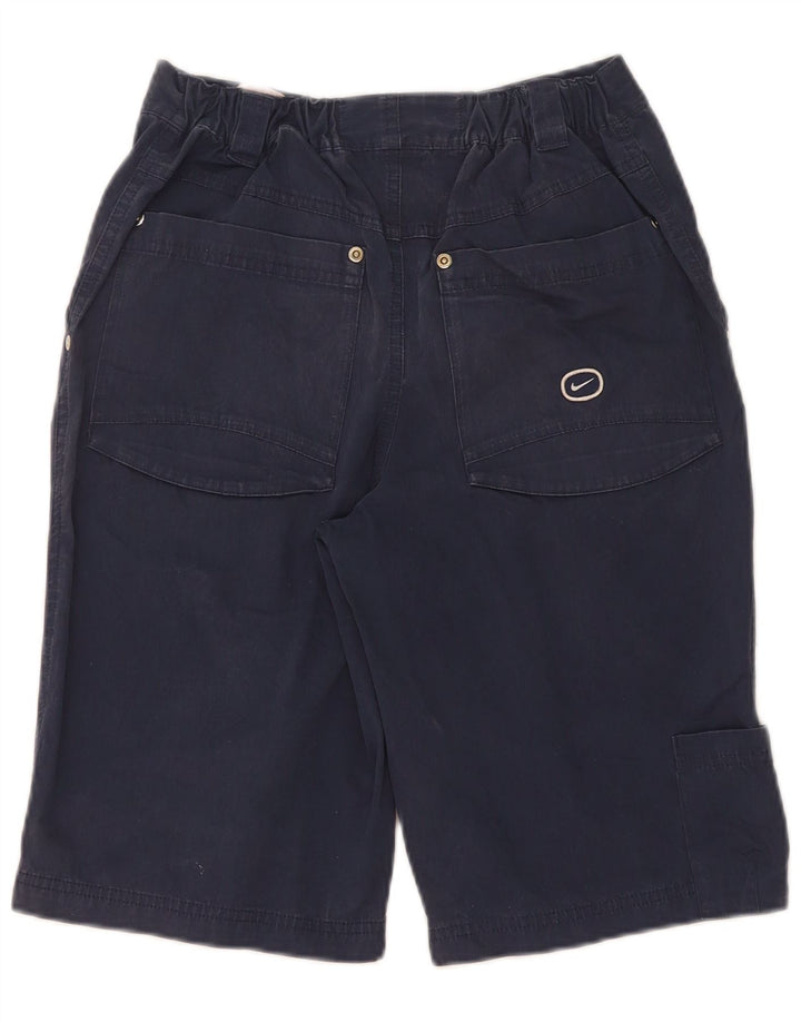Nike Bermudas para niños de 10 a 11 años, tamaño mediano W24, algodón azul marino