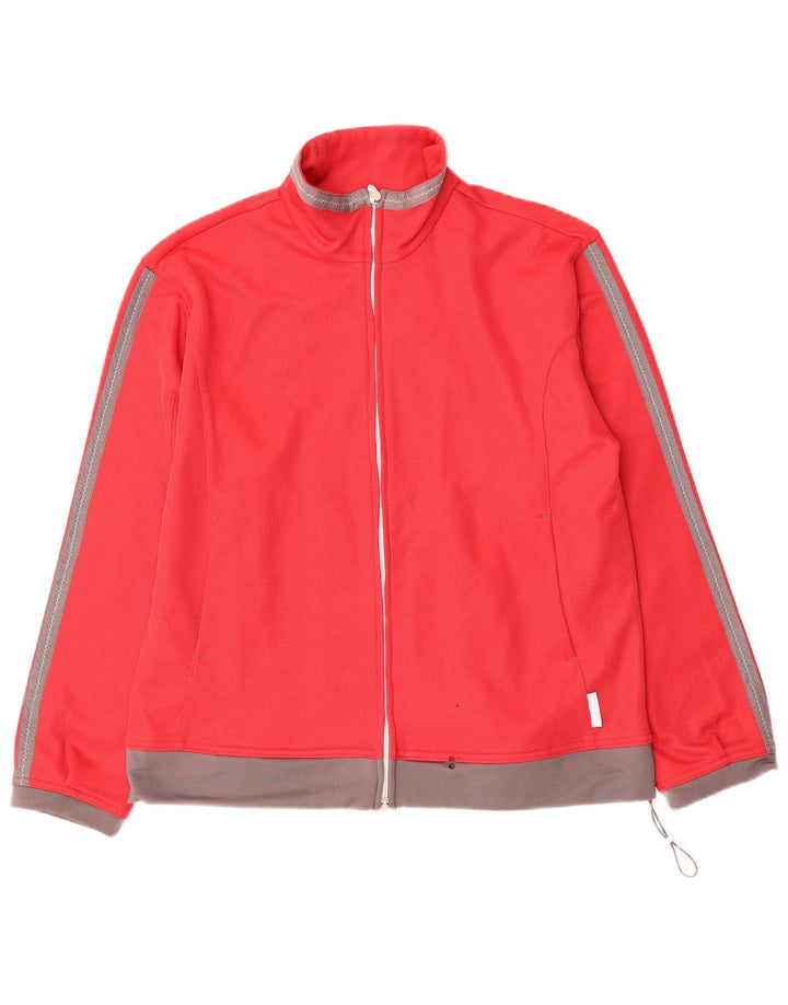 Diadora Chaqueta de chándal extragrande para mujer, talla 40, talla pequeña, color rojo