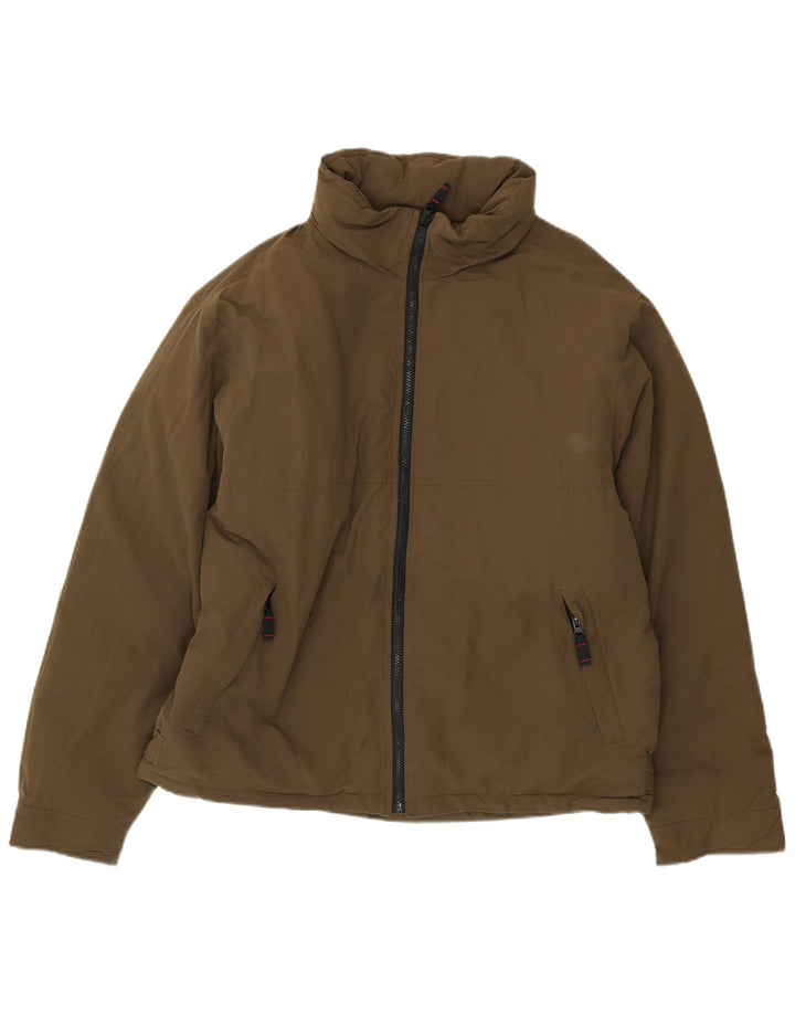 Eddie Bauer Chaqueta acolchada para hombre UK 42 XL Caqui Nylon