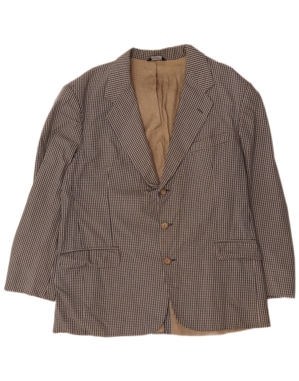 Orvis Chaqueta tipo blazer de 3 botones para hombre UK 42 XL Grey Gingham