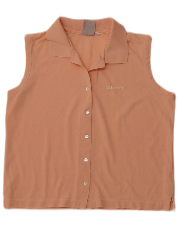 LOTTO Blusa corta sin mangas para mujer UK 44 Grande Naranja
