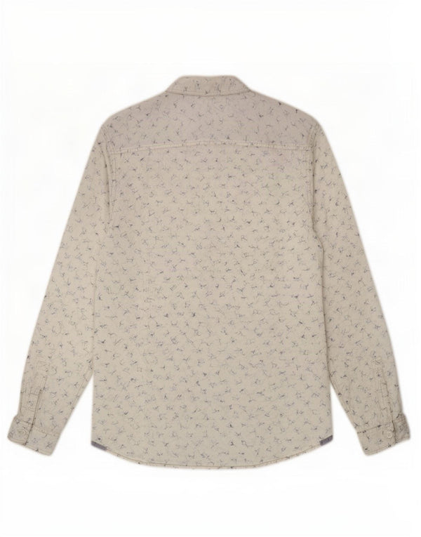 Camisa ajustada de hombre de algodón con estampado animal de White Stuff