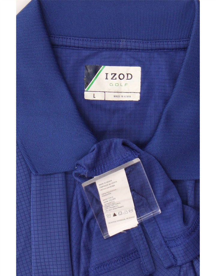 Polo Izod Hombre Grande Poliéster Azul