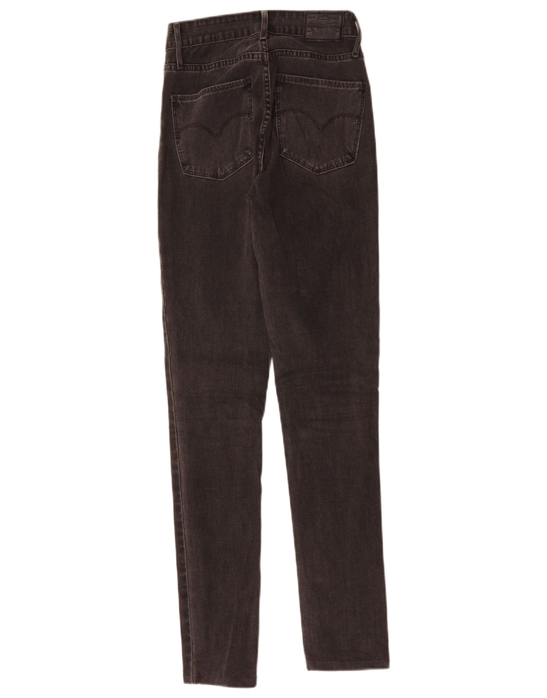 LEVI'S Jeans ajustados de talle alto 721 para mujer W26 L30 Algodón gris