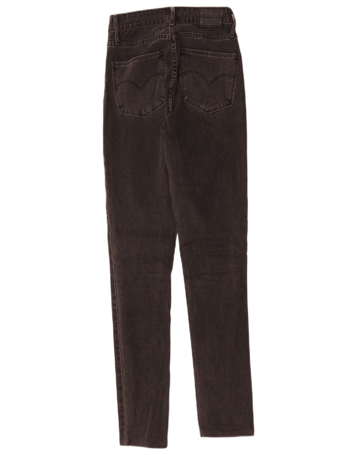 LEVI'S Jeans ajustados de talle alto 721 para mujer W26 L30 Algodón gris