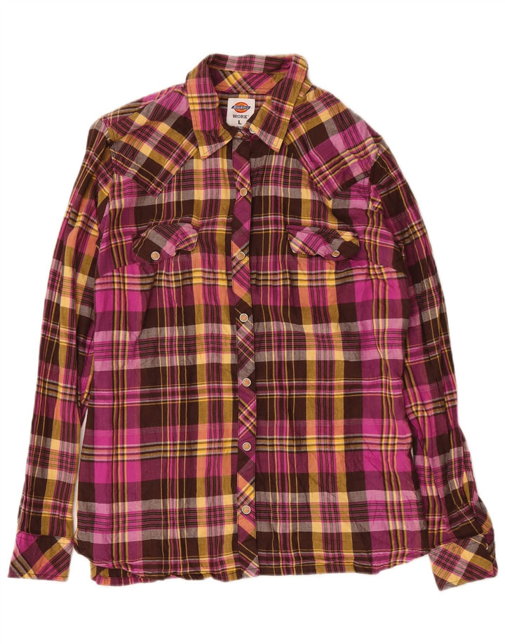 Dickies Camisa de franela para mujer UK 46 Algodón a cuadros multicolor grande