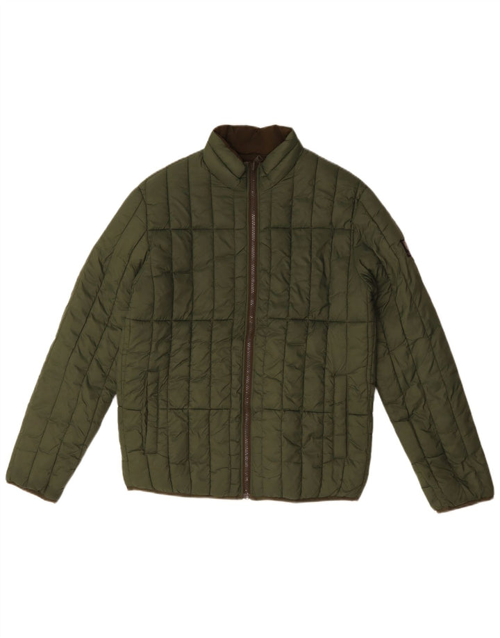 Jack & Jones Chaqueta acolchada reversible para hombre ES 38 Poliéster verde medio