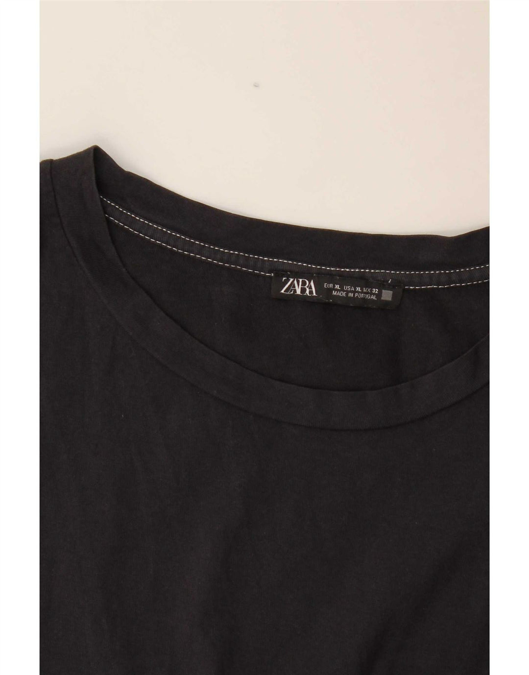 Zara Mujer Camiseta Top ES 40 XL Negro