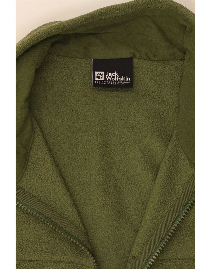 Jack Wolfskin Chaqueta polar con forro para hombre UK 38 Poliéster verde medio