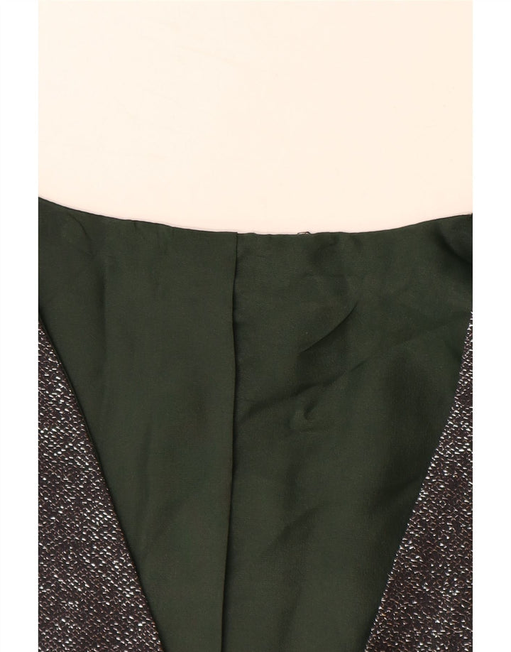 VINTAGE Chaleco de Mujer Reino Unido 12 Gris Medio Flecked