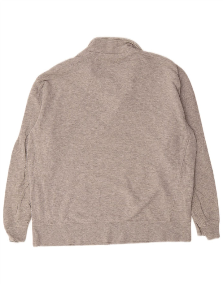Zara Hombre Sudadera Con Cremallera Y Cuello Jumper Large Gris