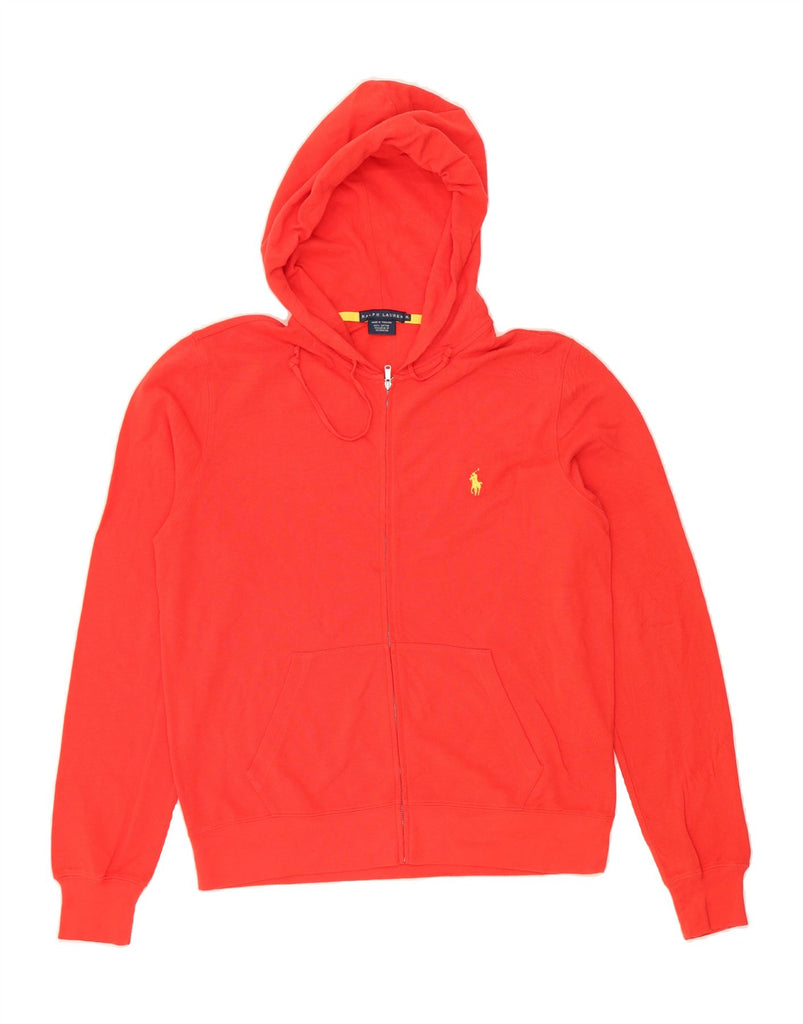RALPH LAUREN Womens Zip Hoodie Sweater UK 18 XL Red Cotton Vintage Ralph Lauren and Second-Hand Ralph Lauren from Messina Hembry 