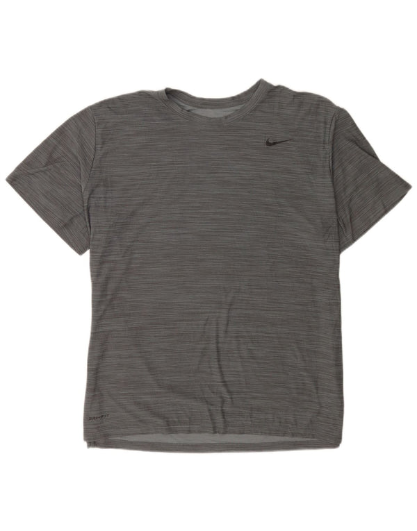 Camiseta Nike Dri Fit para hombre Top XL Poliéster moteado gris