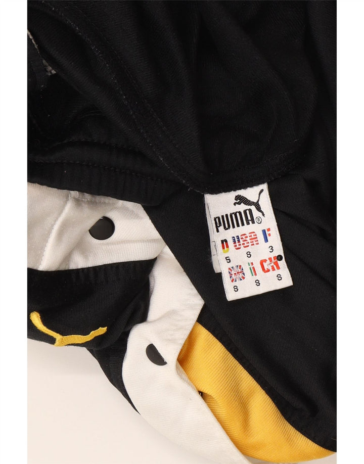 Puma Pantalones De Chándal Para Hombre Pequeños Poliéster Color Block Negro