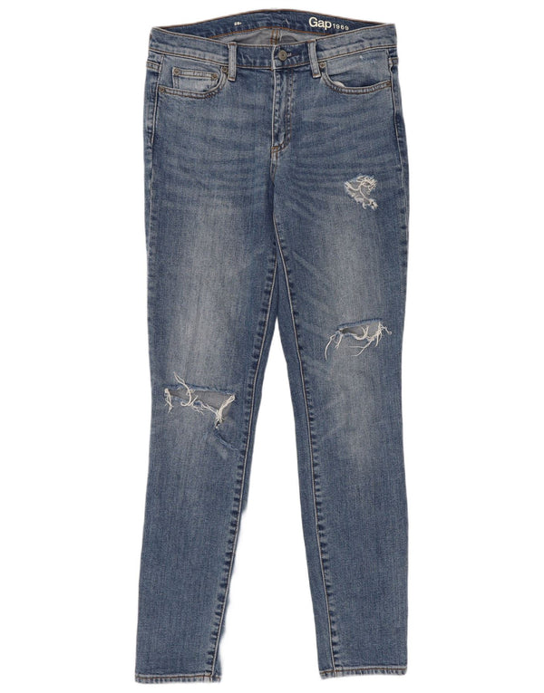 Vaqueros pitillo desgastados para mujer Gap W28 L31 Algodón azul
