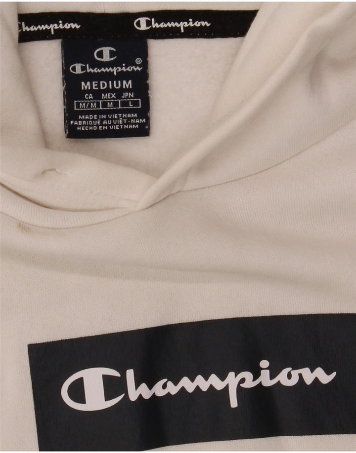 Champion Sudadera Con Capucha Gráfica De Algodón Blanco Medio Para Hombre