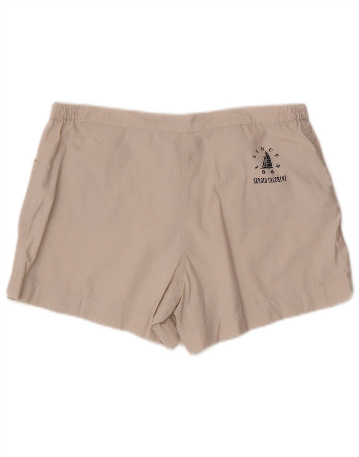 Sergio Tacchini Pantalones cortos casuales para mujer IT 42 Medium W30 Algodón blanco