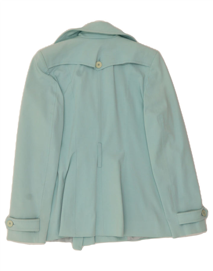 VINTAGE Womens Pea Coat UK 16 Large Turquoise Polyester Vintage Vintage and Second-Hand Vintage from Messina Hembry 