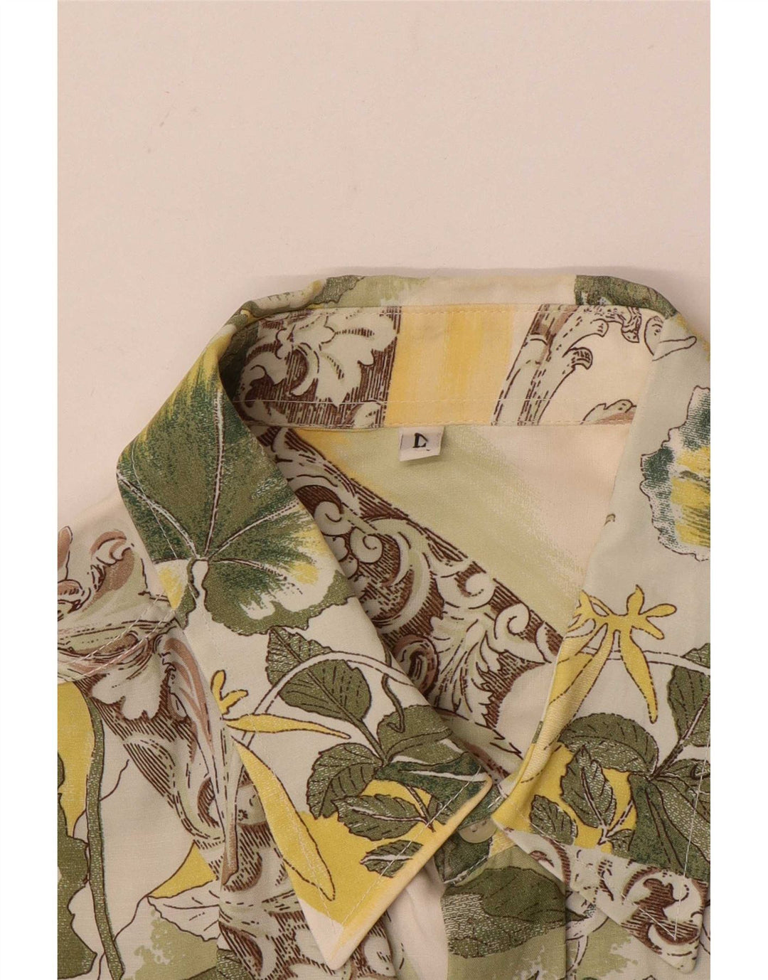 Camisa vintage para hombre grande floral blanco