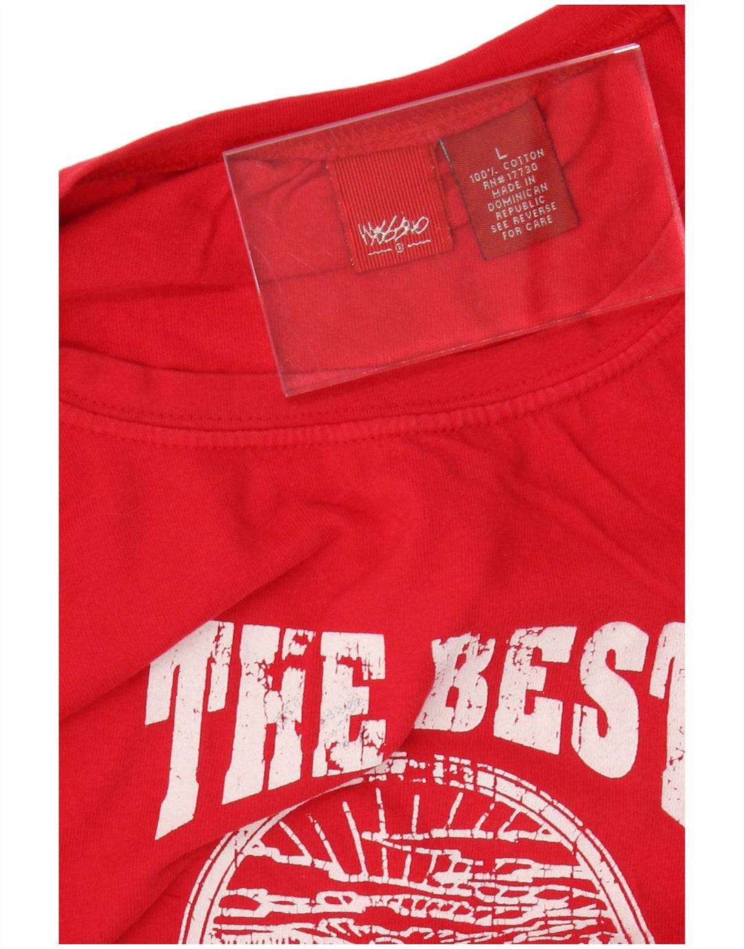 MOSSIMO Top corto con gráfico para mujer, manga larga, UK 46, talla grande, algodón rojo