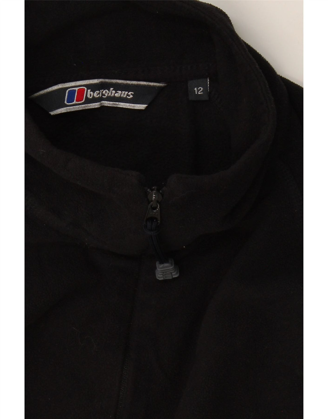 BERGHAUS Womens Zip Neck Fleece Jumper UK 12 Medium  Black Polyester Vintage Berghaus and Second-Hand Berghaus from Messina Hembry 
